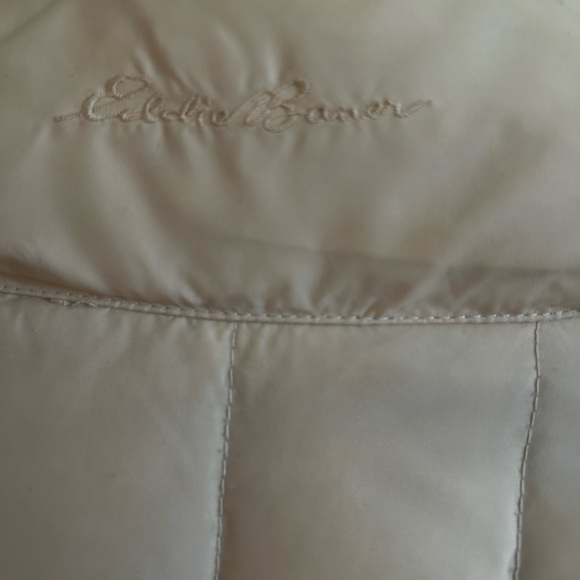 *Super Warm* Eddie Bauer 100% Goose Down White Puffer Jacket - Picture 2 of 13